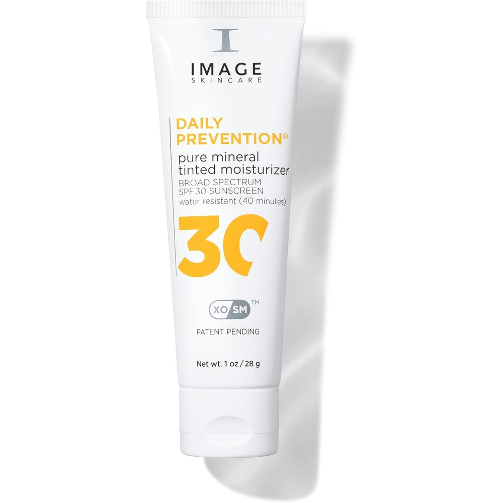 IMAGE Skincare DAILY PREVENTION Pure Mineral Tinted Moisturizer SPF 30 front view tube.