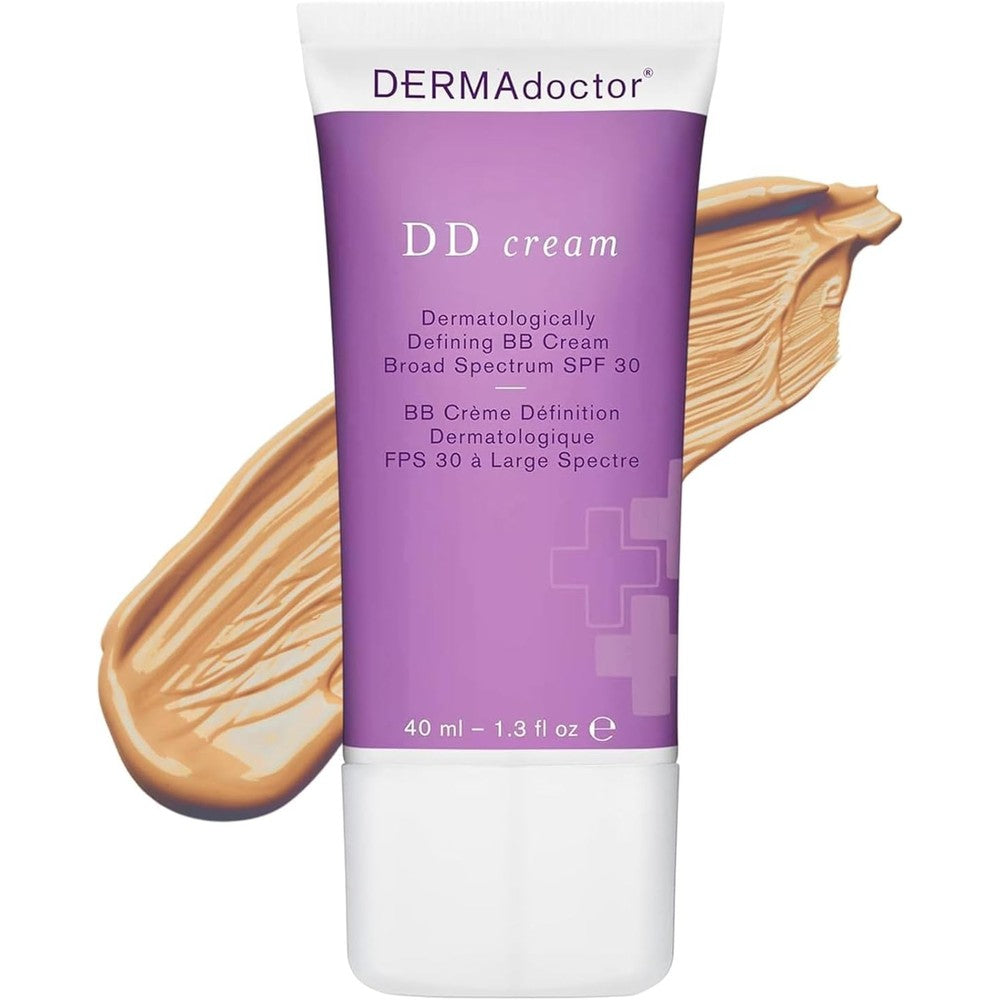 DERMAdoctor DD Cream Tinted Moisturizer front view showing the 40ml tube packaging.