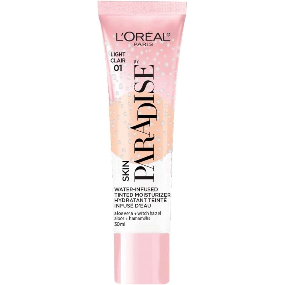 L'Oreal Paris Skin Paradise Water Infused Tinted Moisturizer Light 01 front view package