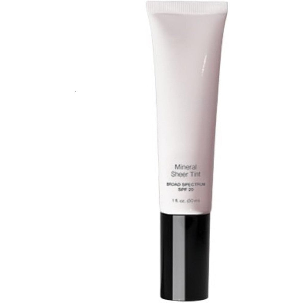 ProBeautyCo Mineral Sheer Tint SPF 20 Tinted Moisturizer front view white tube with black cap