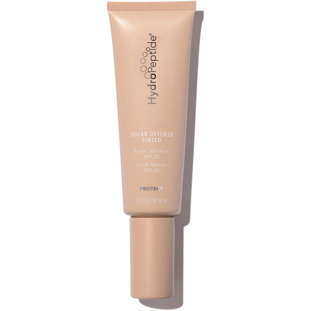 HydroPeptide Solar Defense Tinted Moisturizer front view bottle showing SPF 30 details