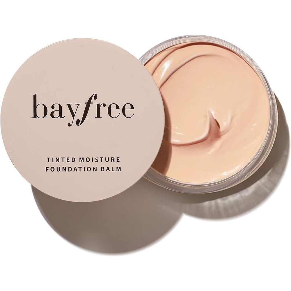Bayfree Tinted Moisture Foundation Balm front view packaging for glowy skin tint
