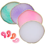 Tbestmax 4 Pack Resin Nail Art Palette front view showing assorted colors.