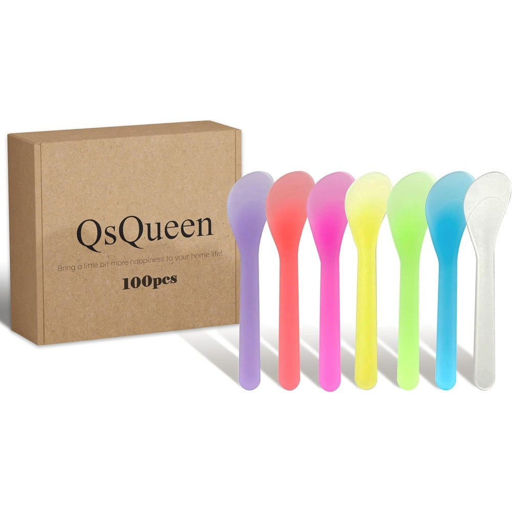 QsQueen 100 Piece Cosmetic Spatula set front view