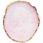 Jassins resin nail art palette pink front view with gold edge
