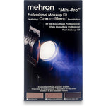 Mehron Makeup Mini Pro Student Educational Kit front view showing the fair olive palette and stage makeup accessories.