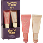 Tarte Glowing Cheeks Blush Tape And Glow Tape Duo front view showing two liquid tubes with cushion applicators.