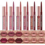 BestLand 12 Piece Matte Liquid Lipstick and Lip Liner Makeup Set front view showcasing the complete 12 count collection.