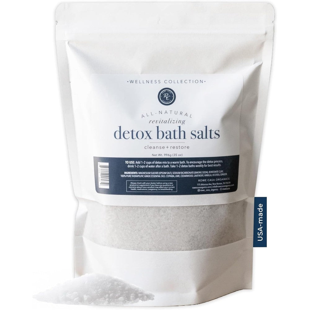 Rowe Casa Organics Detox Bath Salts 35 Ounce front view