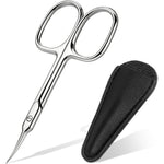 ESVIENS Cuticle Scissors front view showing the fine curved stainless steel blade for precision nail grooming.