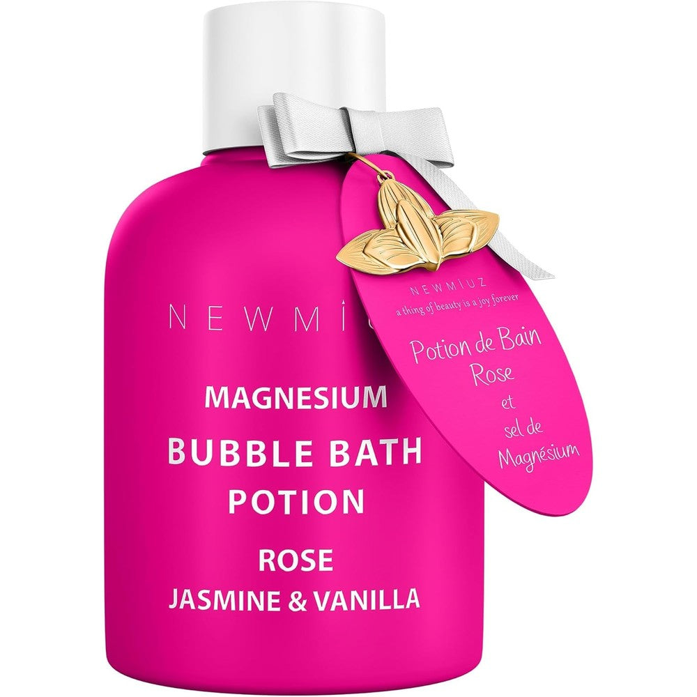 New Miuz Magnesium Bubble Bath Rose Jasmine Vanilla Long Lasting Foam Moisturizing Spa Bath Soak For Stress Relief And Sore Muscle Recovery - Image 1