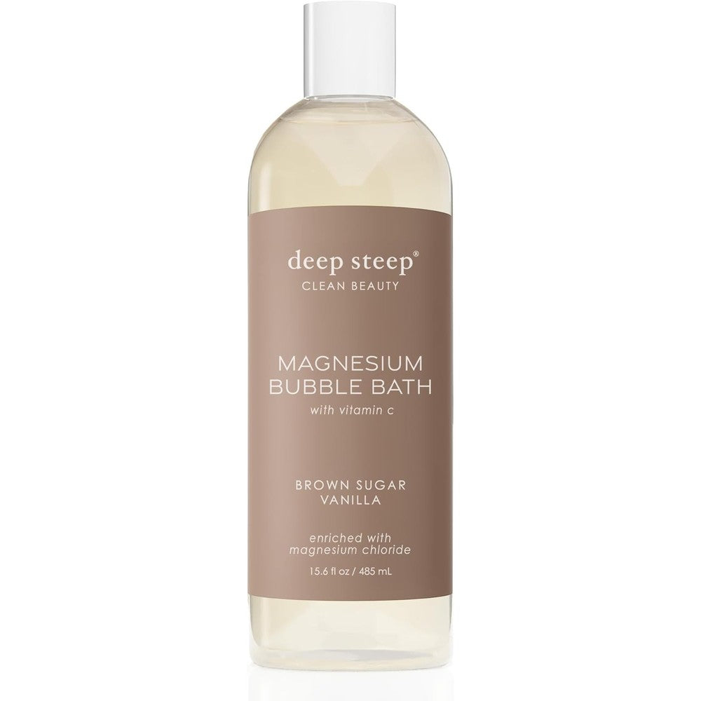 Deep Steep Magnesium Bubble Bath Brown Sugar Vanilla front view
