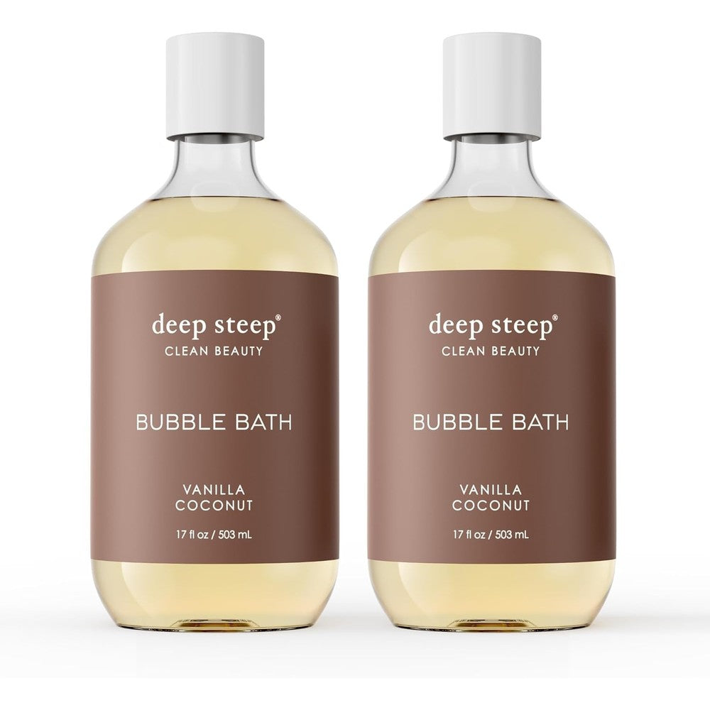 Deep Steep Vanilla Coconut Bubble Bath pack of two front view