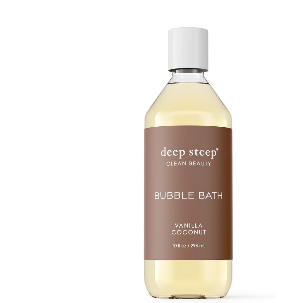Deep Steep Bubble Bath Vanilla Coconut 10 Fluid Ounce Soothing Soak With Shea Butter Argan Oil Aloe Vera And Coconut Oil - Image 1