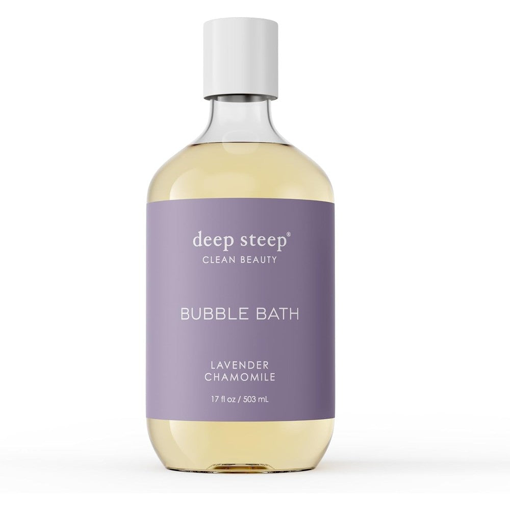 Deep Steep Lavender Chamomile Bubble Bath 17 Fluid Ounce front view bottle