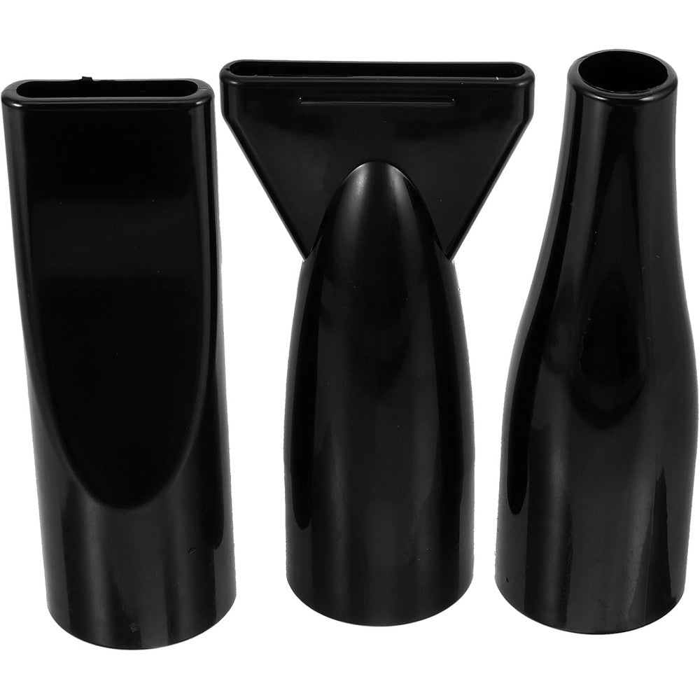 MERRYHAPY 3Pcs hair dryer nozzle front view showing three different plastic replacement attachments.