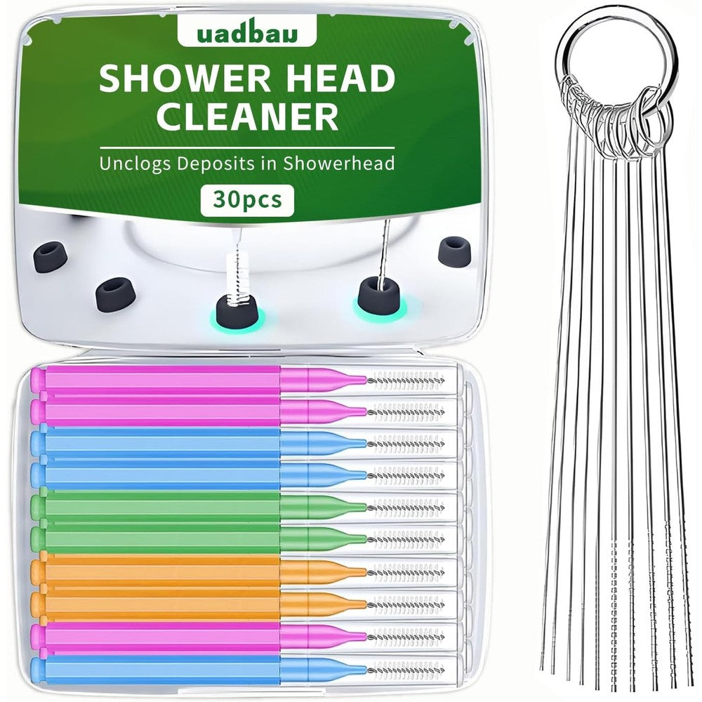 Uadbau shower head cleaner tool set 30 piece kit front view