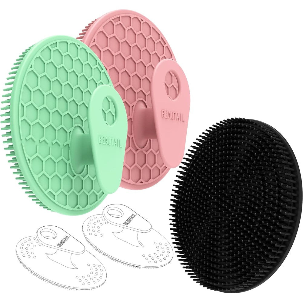 Beautail silicone body and face scrubber 5 pack set