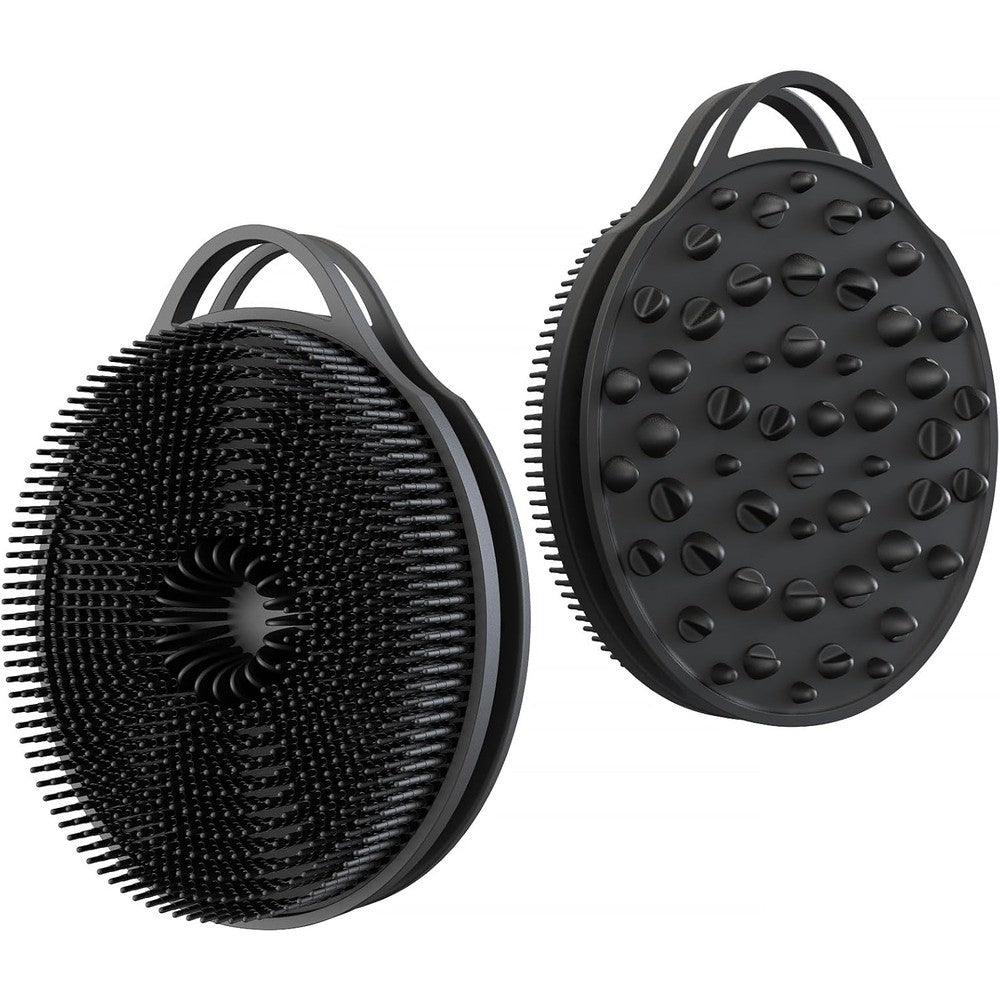 Ekottok 2 in 1 silicone body scrubber front view showing bristle texture