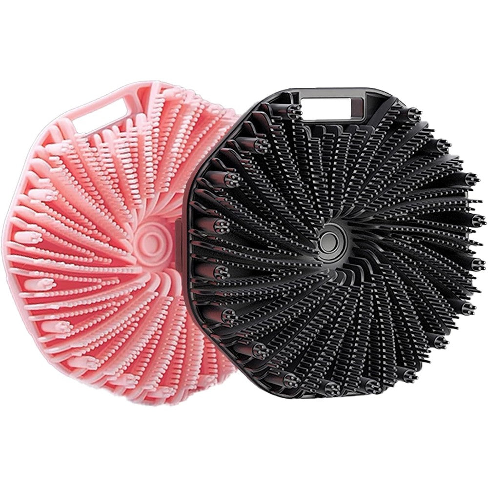 RamPula Silicone Body Scrubber front view showing bristles.