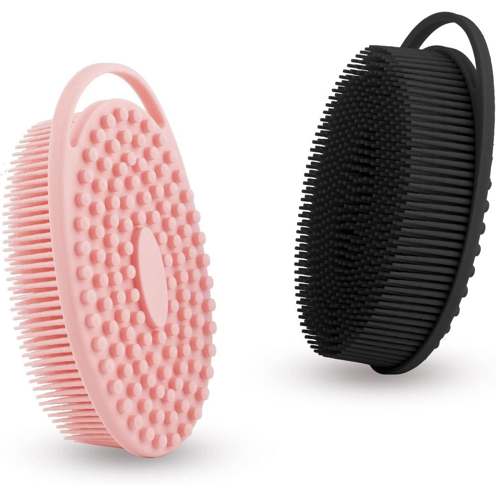 Bsofing 2 piece silicone body scrubber set front view