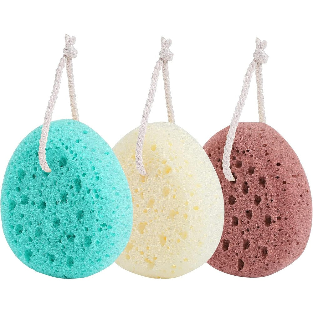 Kecuco 3 piece bath sponge set front view