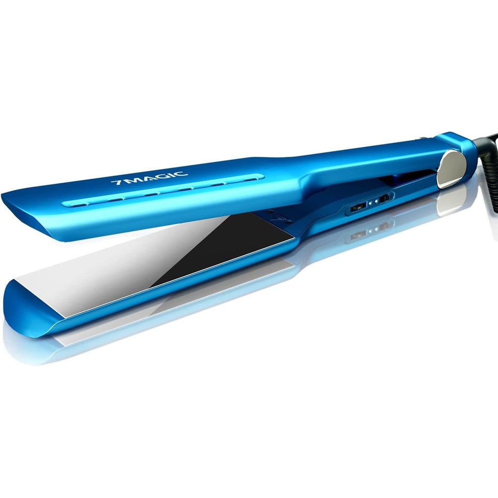 7MAGIC Nano Titanium hair straightener front view for professional styling