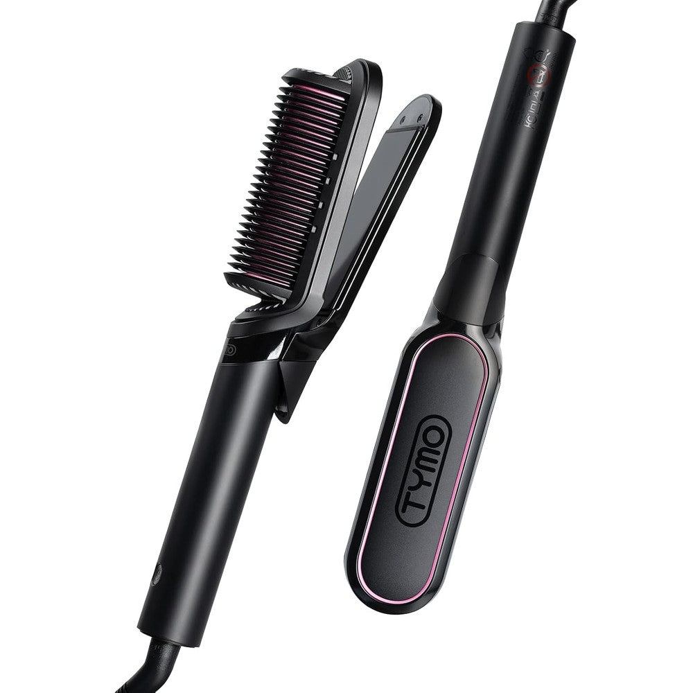 Tymo Flipro 2-in-1 hair straightener and brush front view