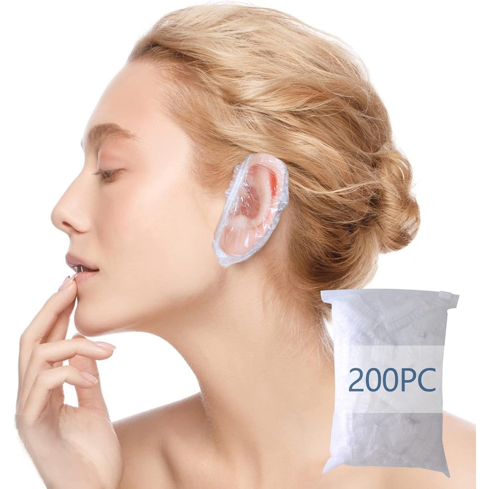 Woshop disposable waterproof ear covers 200 count pack front view