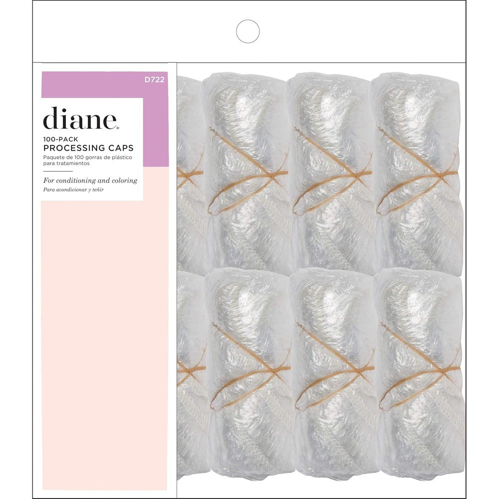 Diane disposable clear processing hair caps front packaging