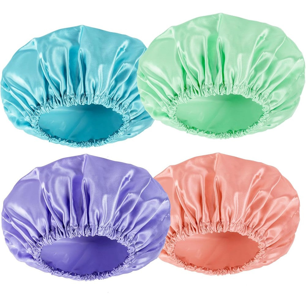 AmazerBath shower cap 4 piece set front view