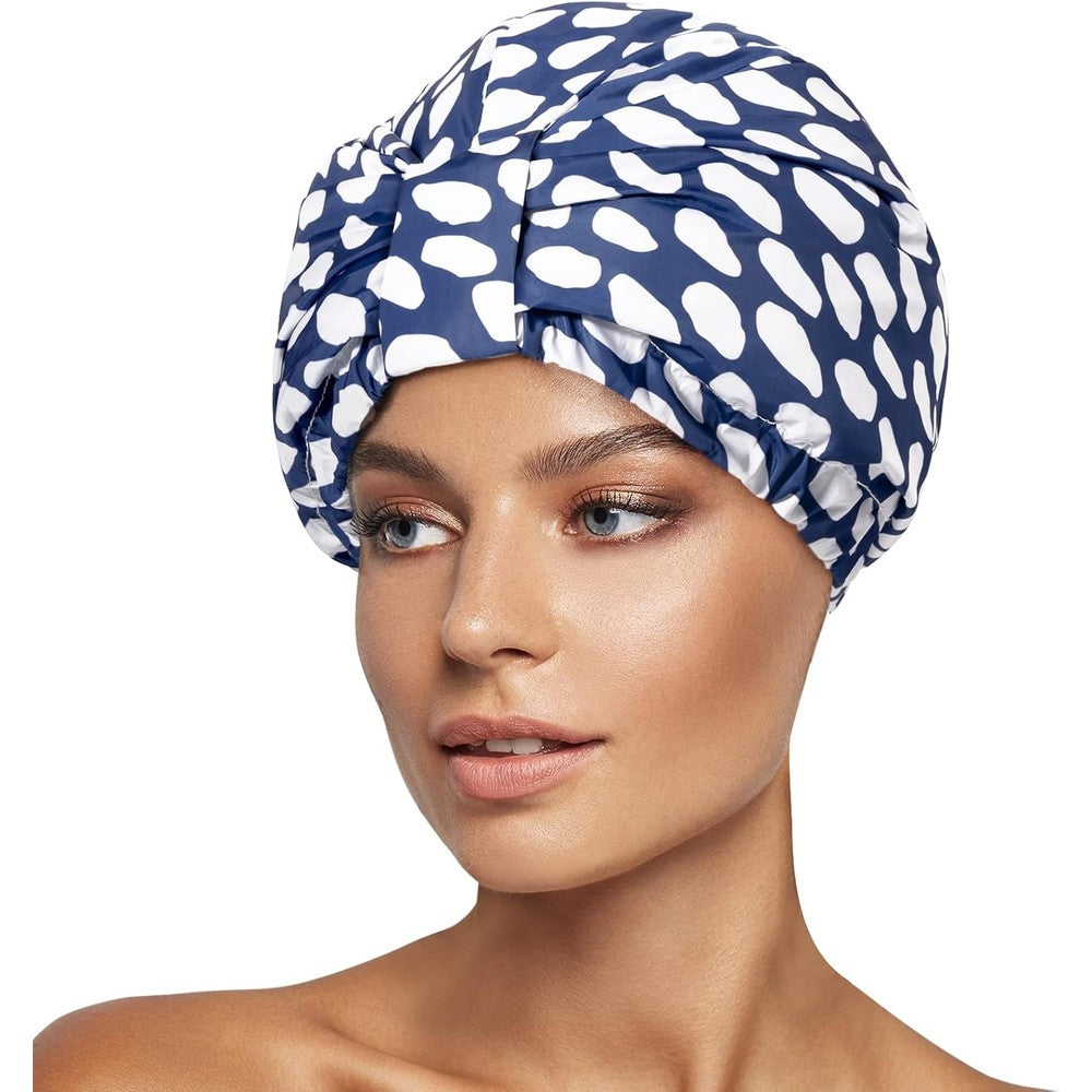 Innelo luxury reusable waterproof shower cap front view
