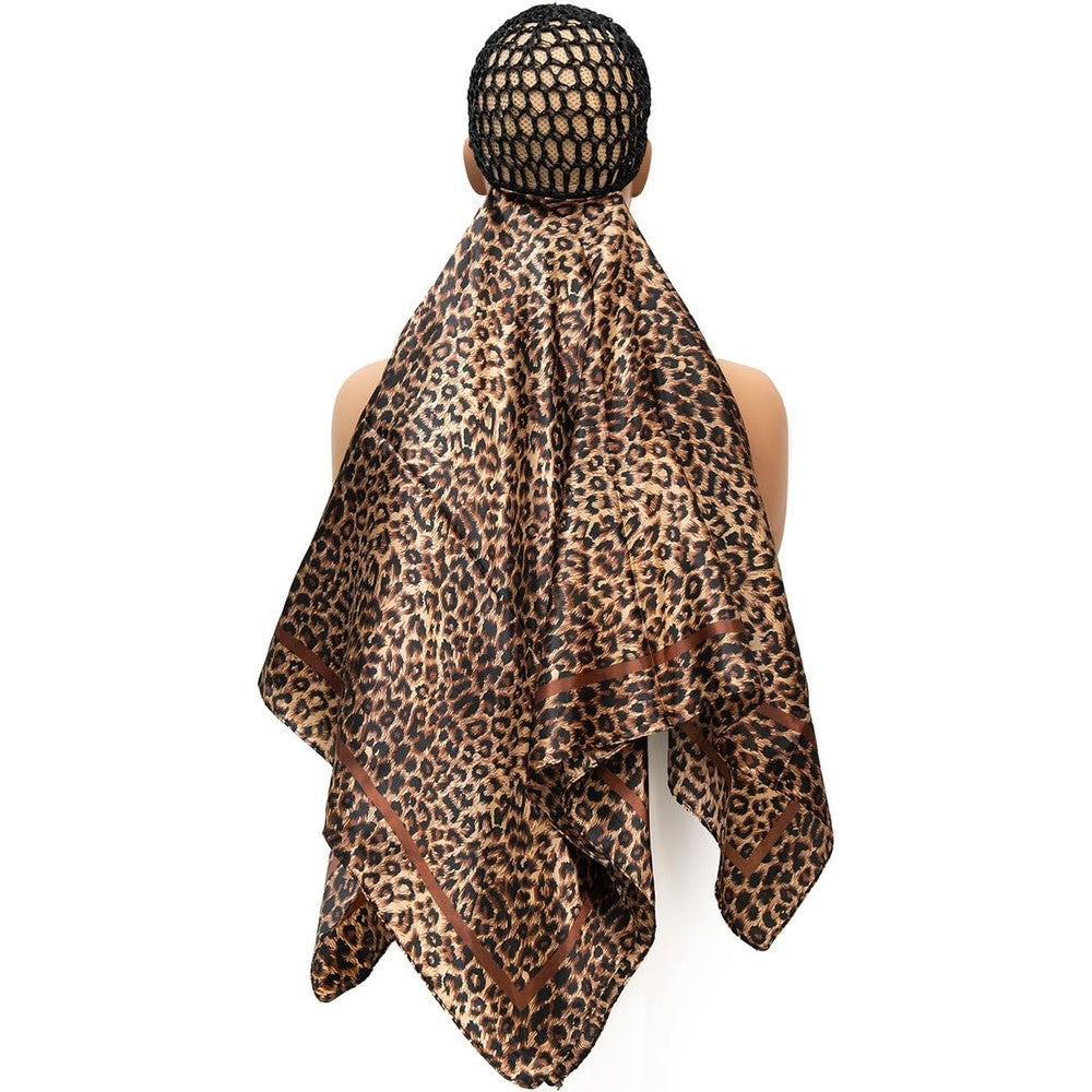 Rosebony Wrap Cap Hair Net with Scarf front view