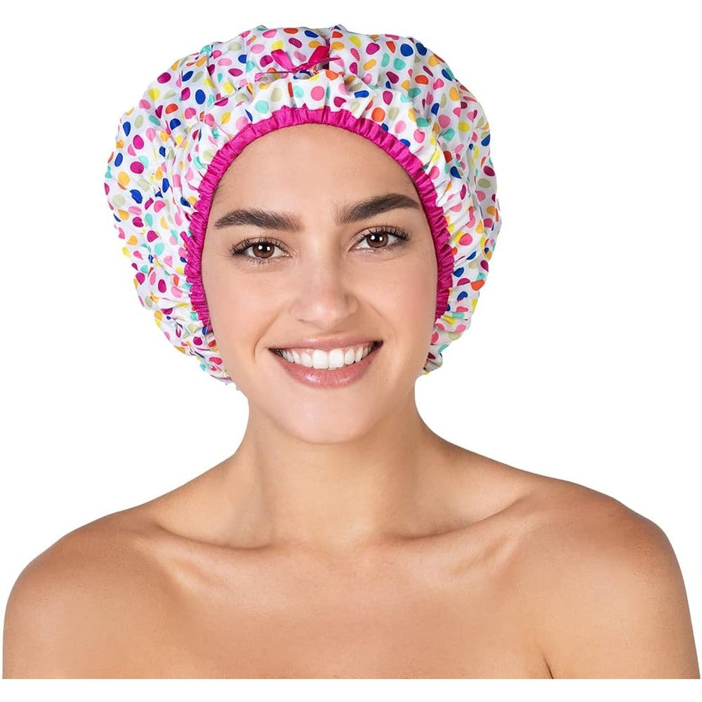 Betty Dain Fashionista Deco Dots shower cap front view
