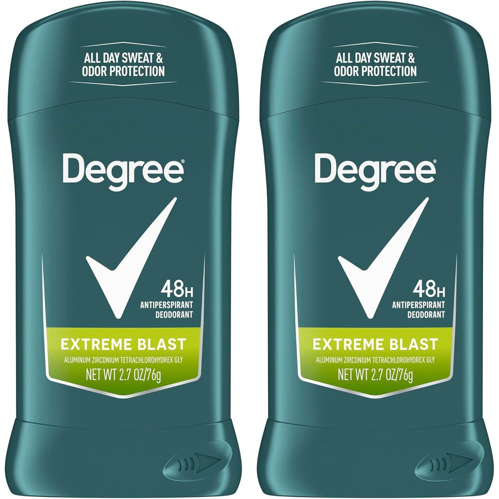 Degree Men Original Protection Extreme Blast antiperspirant deodorant twin pack front view