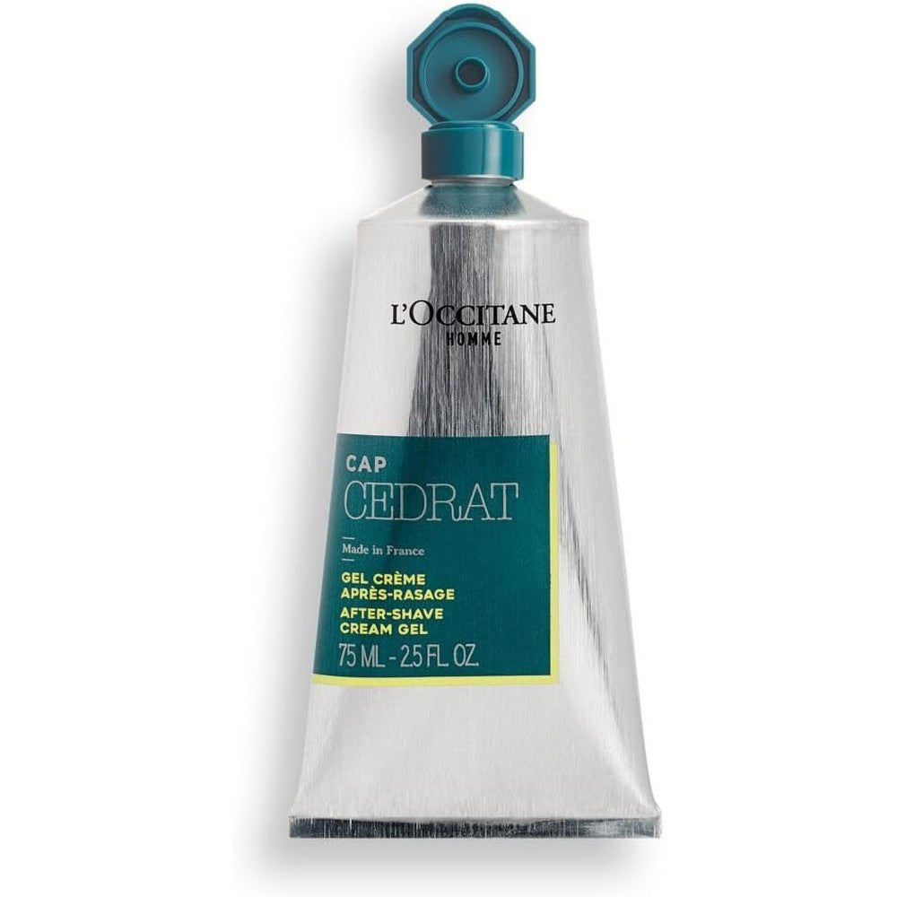 L'Occitane Cap Cédrat After-Shave Cream Gel front view in 75ml tube.