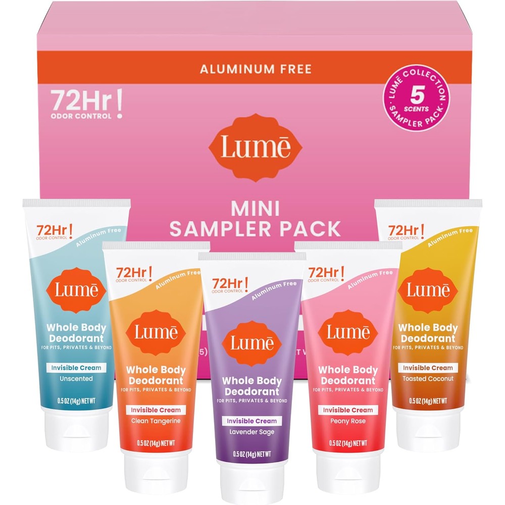 Lume Whole Body Deodorant 5 Pack Sampler front view