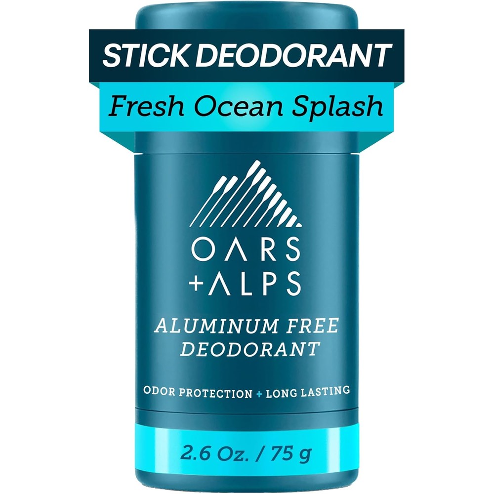 Oars + Alps Aluminum Free Deodorant Fresh Ocean Splash front packaging view