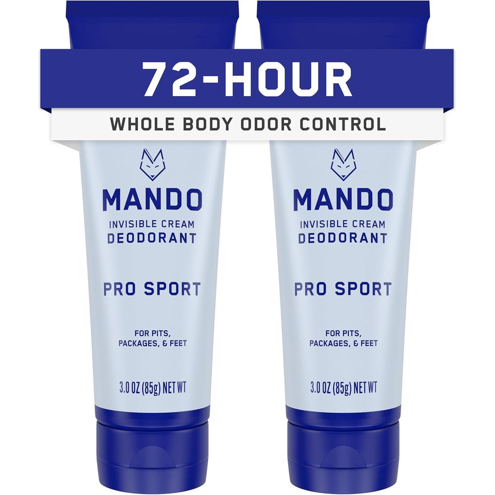 Mando Whole Body Deodorant For Men Pro Sport Invisible Cream front view