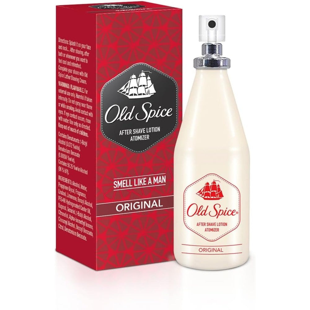 Old Spice After Shave Lotion Atomizer Original 150ml front view bottle packaging.