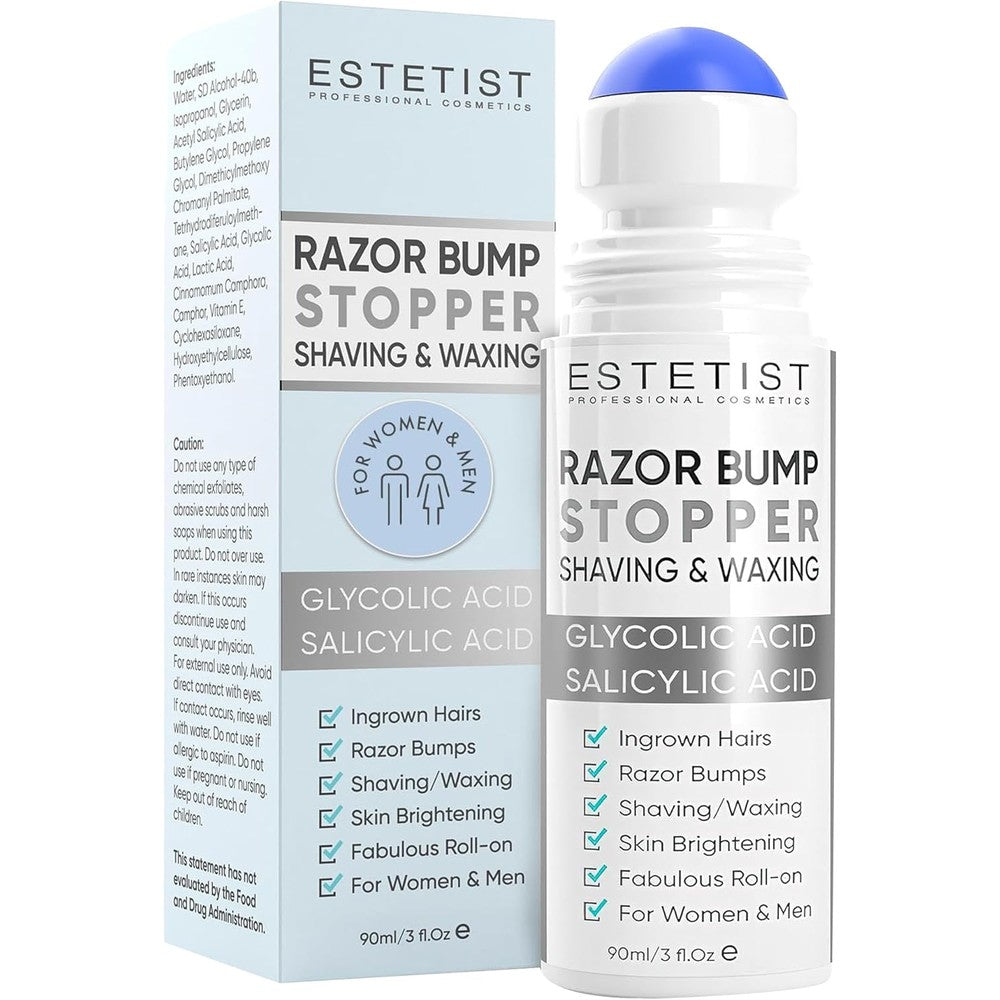 ESTETIST Razor Bump Solution Roll On front view after shave treatment for ingrown hairs