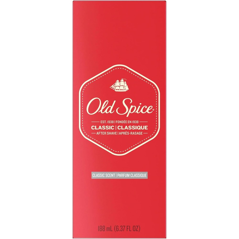 Old Spice Classic After Shave front view bottle for men's grooming