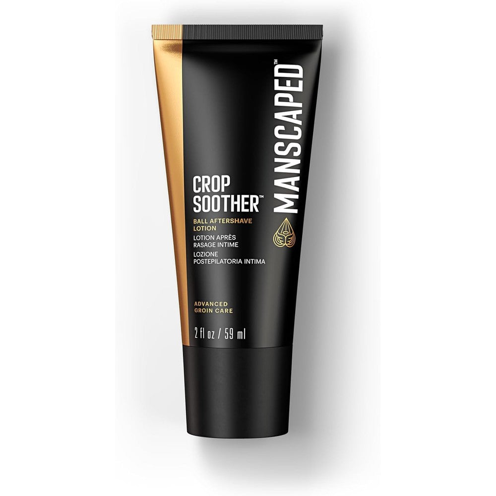 MANSCAPED Crop Soother Groin Grooming Aftershave Lotion front view of tube for men
