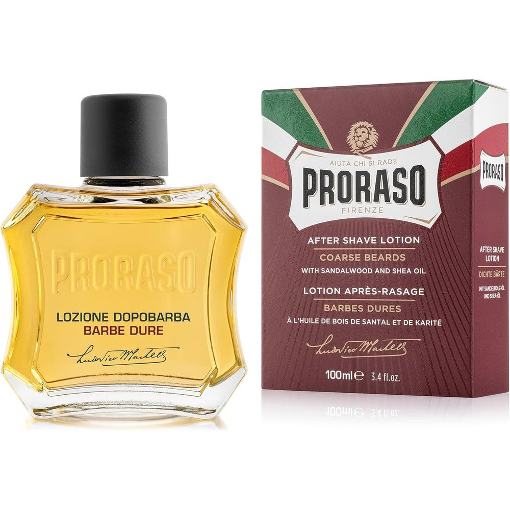 Proraso After Shave Lotion Red Sandalwood front view glass bottle