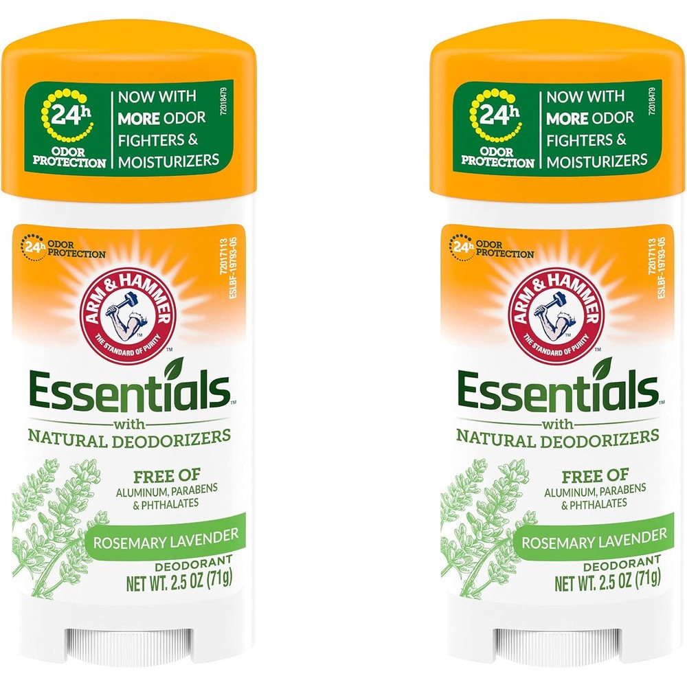 Arm & Hammer Essentials natural deodorant rosemary lavender aluminum free 2 pack