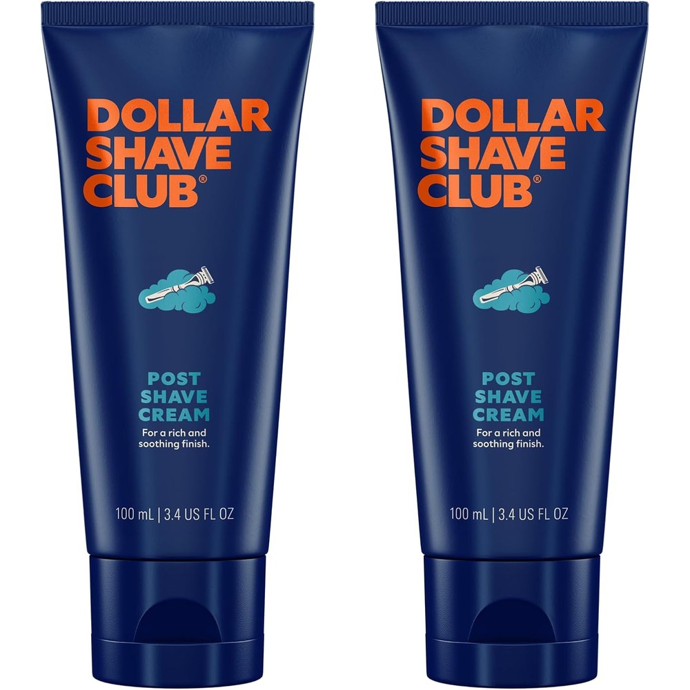 Dollar Shave Club Post Shave Cream blue tubes front view