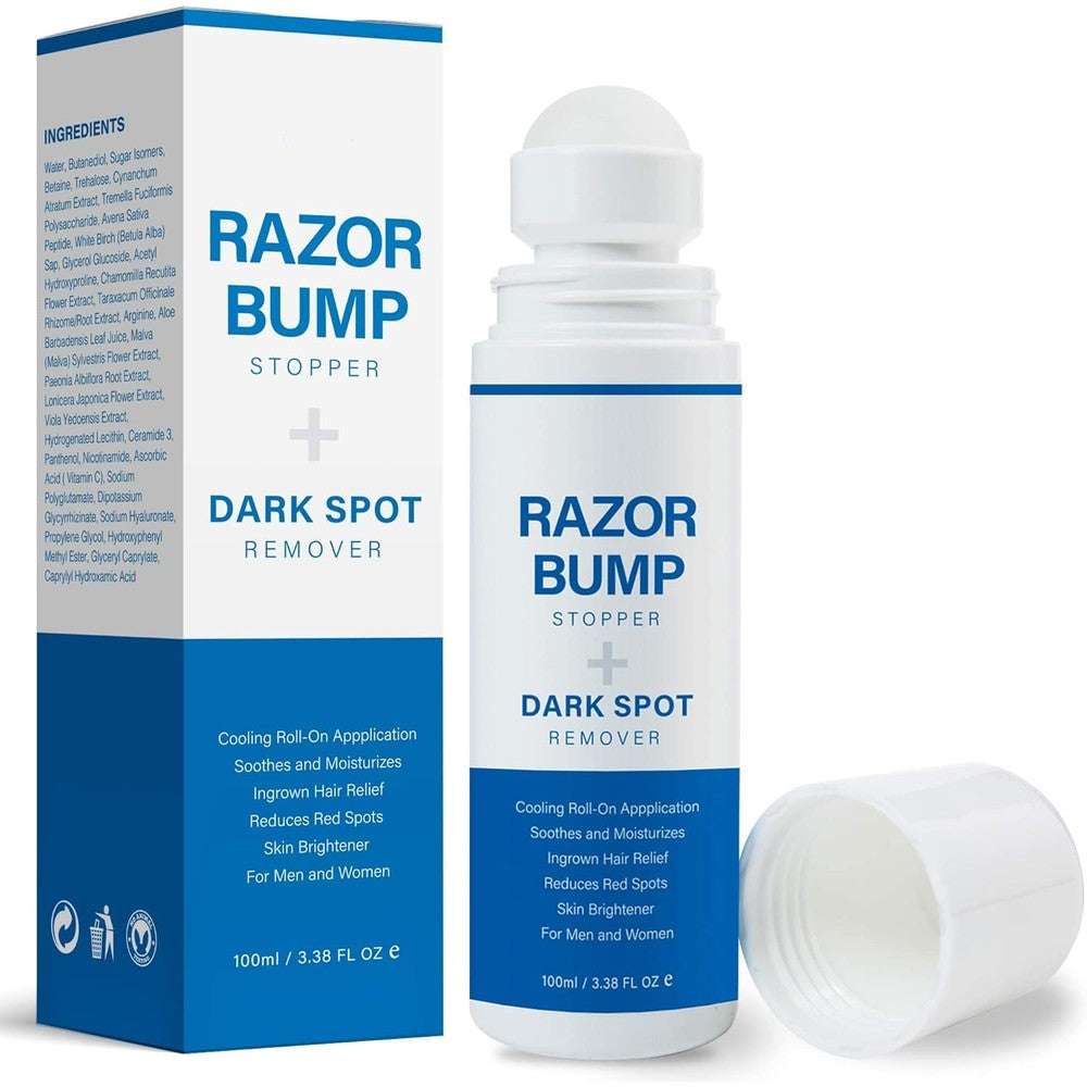 Sielkin Razor Bump Stopper and Ingrown Hair Treatment front view roll on serum bottle
