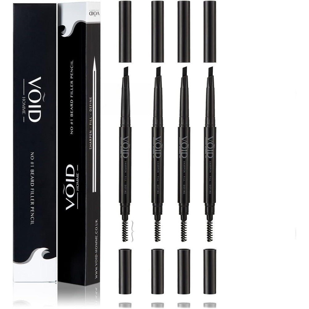 VOID Homme Beard Pencil Filler in Black showing front packaging view