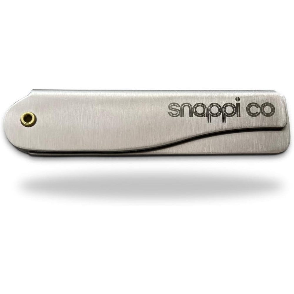 Snappi Co Metal Folding Beard Comb premium stainless steel pocket comb front view
