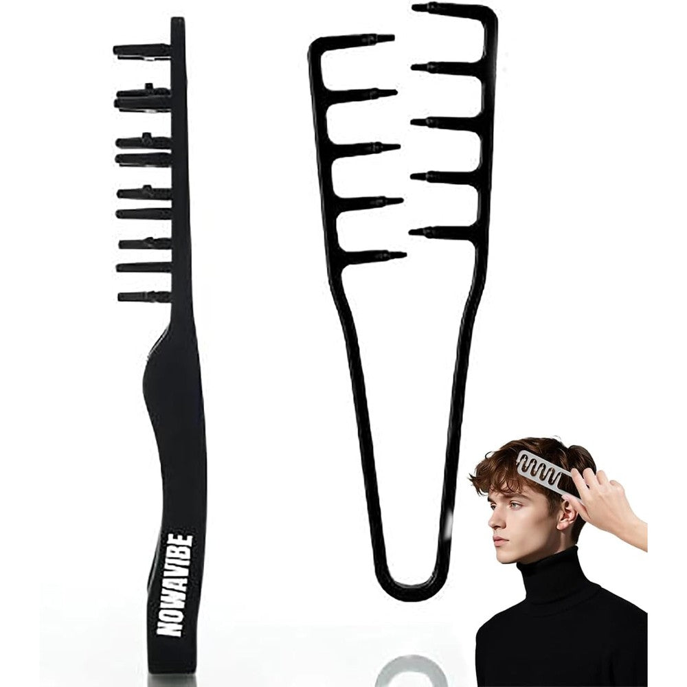Yurish Nowavibe Magic Comb front view showcasing the wide-tooth design for volume.